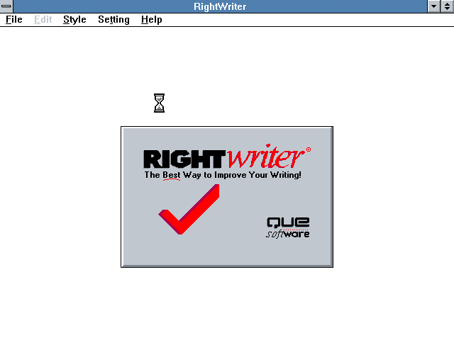 RightWriter 5.0b for Windows - Splash